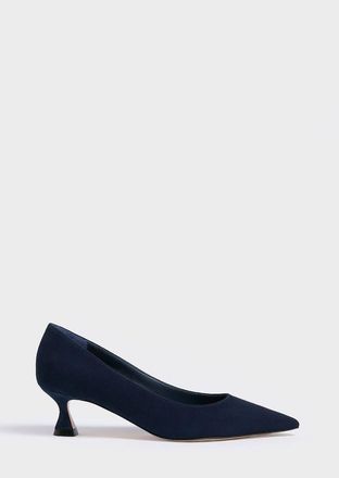 Marion Parke Flared Kitten Heel Pump | Suede in Navy at Nordstrom, Size 36.5