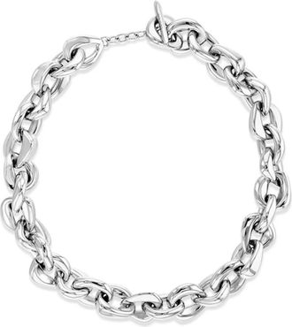 Calvin Klein Accessoires, Dames, Grijs, ONE Size, Elegante Zilveren State Chain Ketting