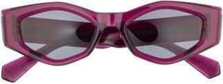Valentino 51mm Polarized Cat Eye Sunglasses in Purple Purple Grey at Nordstrom Rack