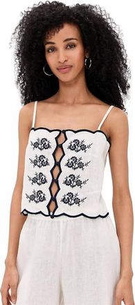 Cami NYC Nazare Linen Cami Top In Macadamia