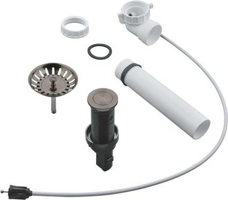 GROHE Sistemi di scarico - Sistema di scarico per lavello, Hard Graphite spazzolata 40986AL0 - Grohe