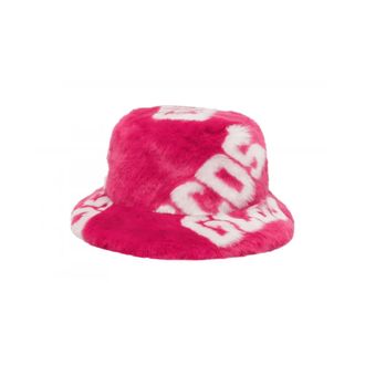 GCDS Gcds, Accessoires, unisex, Roze, M, Nepbont, Bucket Hoed van Nepbont