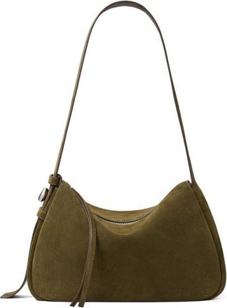 Tory Burch Romy Suede Shoulder Bag in Leccio at Nordstrom