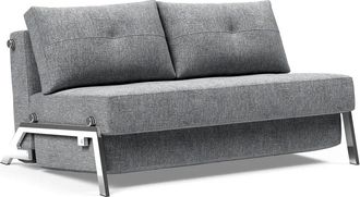 Innovation Cubed 140 Schlafsofa, 98 x 148 cm, chrom / granitgrau (565 Twist)