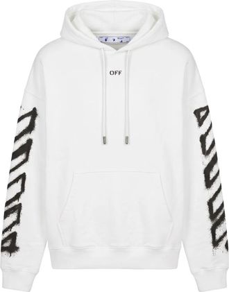 Off-white Hooded Sweatshirt - Heren - Hoodies - Wit - M - Katoen - Hoodies & sweatvesten