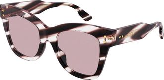 Gucci Stijlvolle Zonnebril - Dames - Accessoires - Bruin - Maat: 52 MM