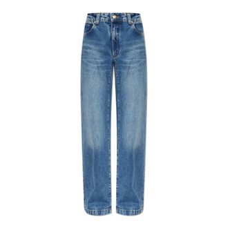 Emporio Armani Straight Jeans, female, Blue, Size: W28 J4J Straight Jeans
