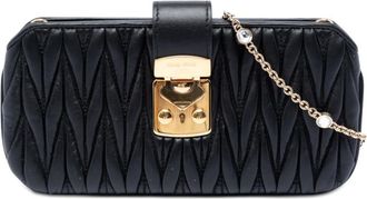 Miu Miu Pre-owned Miu Miu Matelasse Nappa Crystal Clutch on Chain Ladies 8PDICPOVXIXUG07D