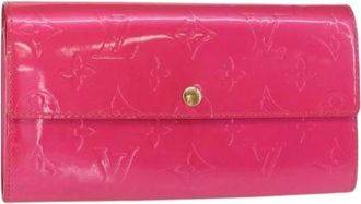 Louis Vuitton Pre-owned Wallets, female, Pink, Size: ONE SIZE Pre-owned Leather Wallet