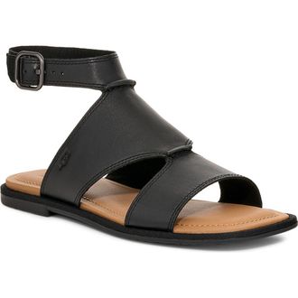 UGG Delray Ankle Strap Sandal in Black at Nordstrom Rack, Size 6.5