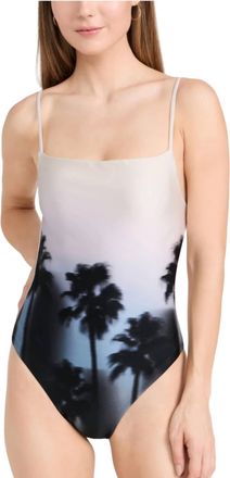 Jonathan Simkhai Elenora One Piece In Hazy Palm Print