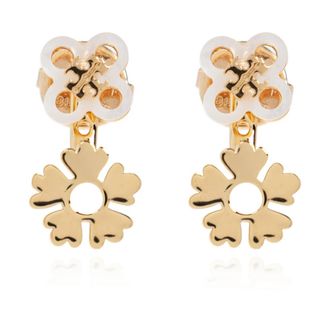 Tory Burch Parelmoer Oorbellen - Dames - Oorbellen - Geel - ONE Size - Leer - Accessoires