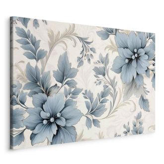 OEM Imagen - Flores Turquesas En Un Estilo Retro De Adornos Florales / Flores Ornamentales Retro Turquesas
