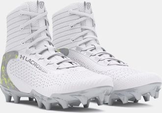 Under Armour Highlight 2 MC 3028699-100 Kids White Silver Lacrosse Cleats TF8531