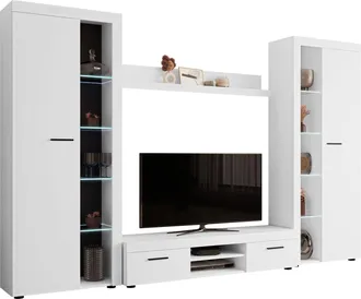 Mirjan24 Mobilier1 - Conjunto De Sal&oacute;n Tucson 107, Blanco
