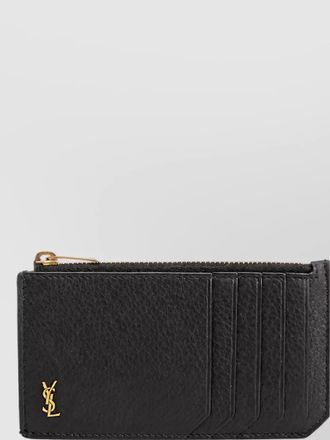 Saint Laurent leather zip cardholder