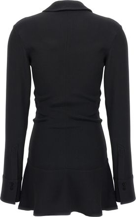 The Attico Womens Black Marabou Short Dress