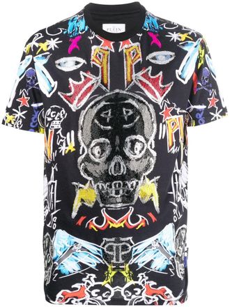 Philipp Plein T-shirt con stampa grafica - Nero