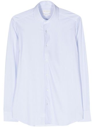 Dell'Oglio Camicia a righe con colletto classico - Blu