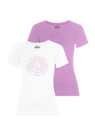 Chiemsee T-Shirt CHIEMSEE, Damen, Gr. XXL, wei&szlig;, Obermaterial: 100% Baumwolle, Shirts T-Shirt