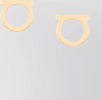 Ferragamo polished stud hook earrings