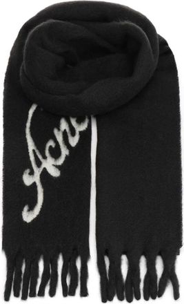 Acne Studios Wool Logo Scarf - unisex - Acne Studios - Winter Scarves - Black - ONE SIZE - Accessories