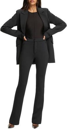 Good American Scuba Knit Bootcut Trousers in Black001 at Nordstrom Rack, Size 2