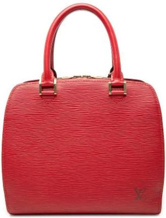 Louis Vuitton Pre-owned Sablons - Dames - Vintage Handtas - Rood - ONE Size - Leer - Vintage