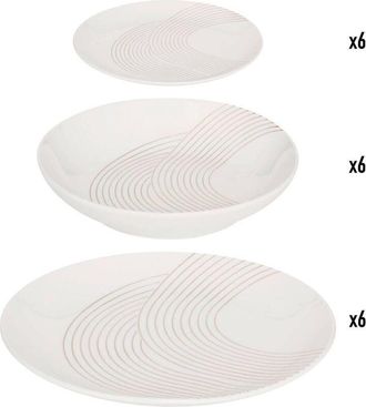 Atmosphera Sky Lounge Vajilla 18 Pieza(s) Blanco D26,8xp2,6cm - Atmosphera Cr&eacute;ateur DInt&eacute;rieur