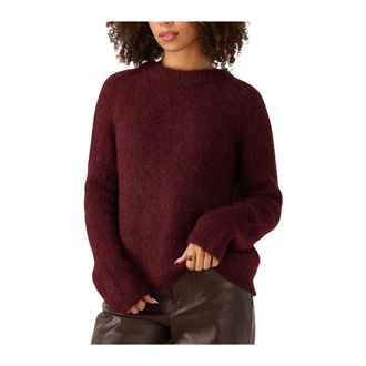 Selected Truien & Vesten, Dames, Rood, S, Slfgabella LS Knit Bow O-Neck