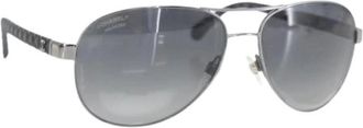 Chanel Pre-owned Accessories, female, Black, Size: ONE SIZE Pre-owned Vintage Rubber Sunglasses