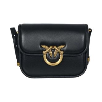 Pinko Love Box Bag Mini - Dames - Schoudertassen - Zwart - ONE Size - Katoen - Tassen