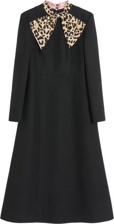 Valentino Garavani Abito midi in crêpe - Nero