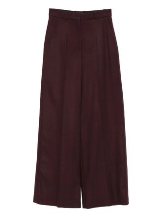 Joseph Alana pleated-front trousers - women - Elastane/Polyamide/Virgin Wool - 36 - Brown