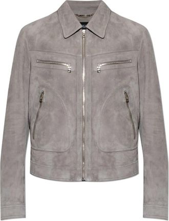 Dolce & Gabbana Jassen - Heren - Leren en Su&egrave;de Jassen - Grijs - XL - Jassen