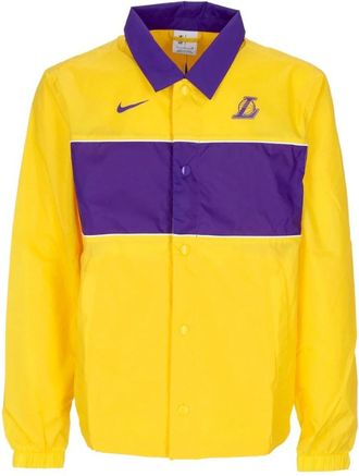 Nike Los Angeles Lakers Lichtgewicht Coach Jack - Heren - Trainingsjackets - Geel - XL - Nylon - Fitness