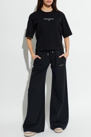 Off-white T-shirt With Logo, Womens, Black