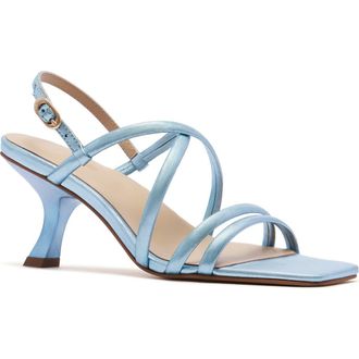 FRANKiE4 Giselle Ankle Strap Slide Sandal in Blue Metallic at Nordstrom, Size 8.5