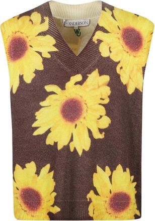 J.W.Anderson Stijlvol Gedrukt Vest - Heren - Spencers - Veelkleurig - L - Wol - Truien & Vesten