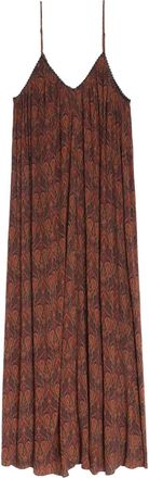 Zadig&Voltaire Abito lungo con stampa paisley - Marrone