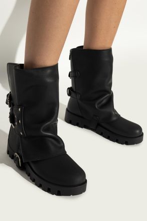 Dolce & Gabbana Ankle Boots With Buckles, Womens, Black