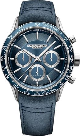Raymond Weil Freelancer Mens Blue Watch 7741-SC3-50021 Leather - One Size