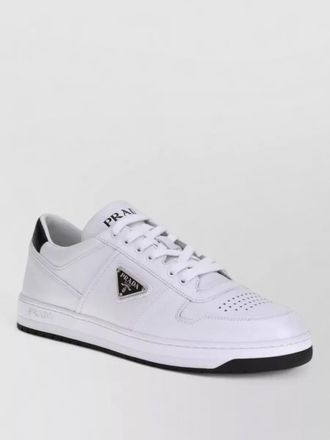 Prada leather lace-up sneakers