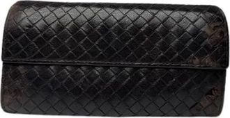 Bottega Veneta Pre-owned Leather Wallet - Dames - Vintage Accessoires - Bruin - ONE Size - Leer - Vintage