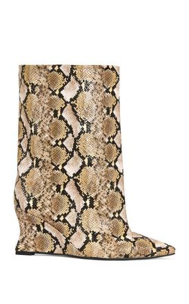 Azalea Wang Vinci Wedge Bootie in Beige Multi at Nordstrom, Size 7.5