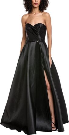 Rene Ruiz Strapless Sweetheart Embellished Waist Gown