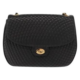 Bally Pre-owned Shoulder Bags, female, Black, Size: ONE SIZE Pre-owned Leather Shoulder Bag