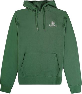 Aquascutum Heren Active Kleine Logo Hoodie (Fles groen)
