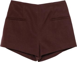 Faithfull The Brand Florine Mini Shorts - Dames - Bermuda - Bruin - XS - Leer - Korte Broeken