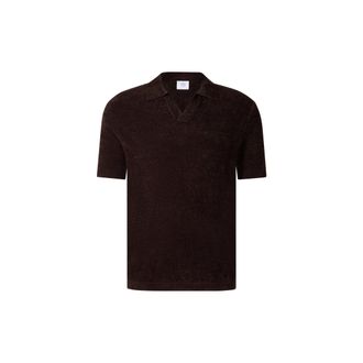 Bogner Finn knitted polo shirt for men - Dark brown - XXL